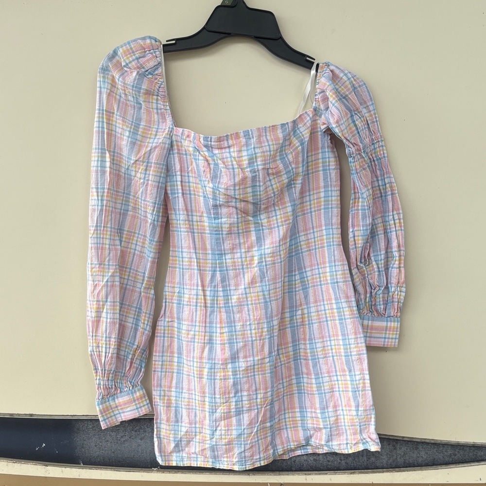 MAJORELLE Pastel Plaid Blouse - Picture 2 of 8